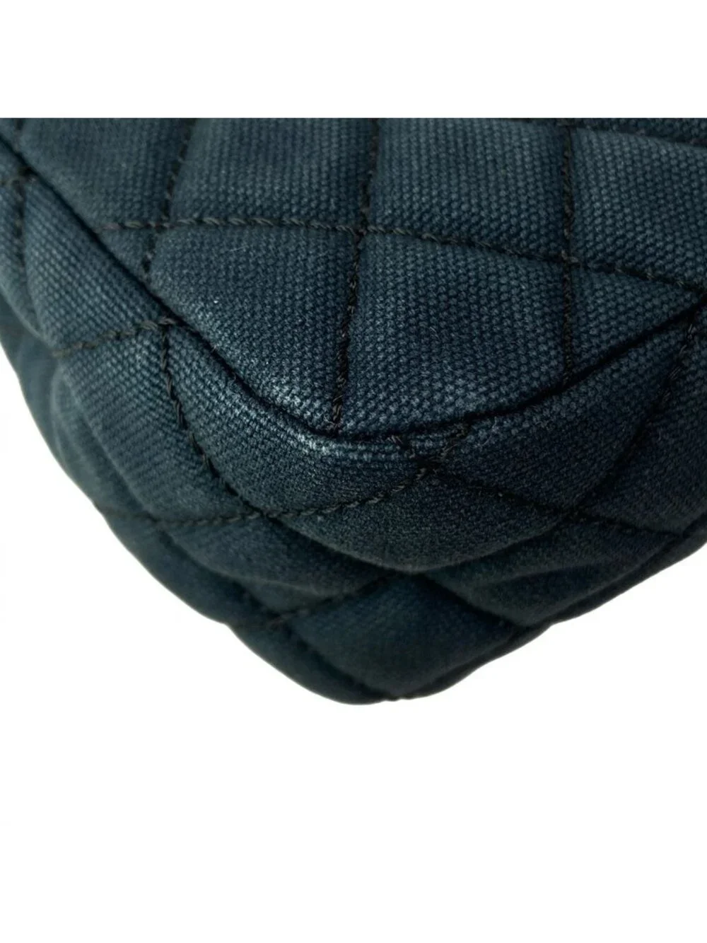 Chanel Shoulder Bag Single Flap Quilted Navy Chain Silver Cruise Line